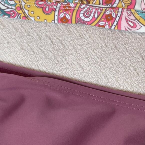 Cupshe Paisley Crossback Bikini Set Large Side-Tie High Waist Bottoms Women’s - Picture 5 of 10